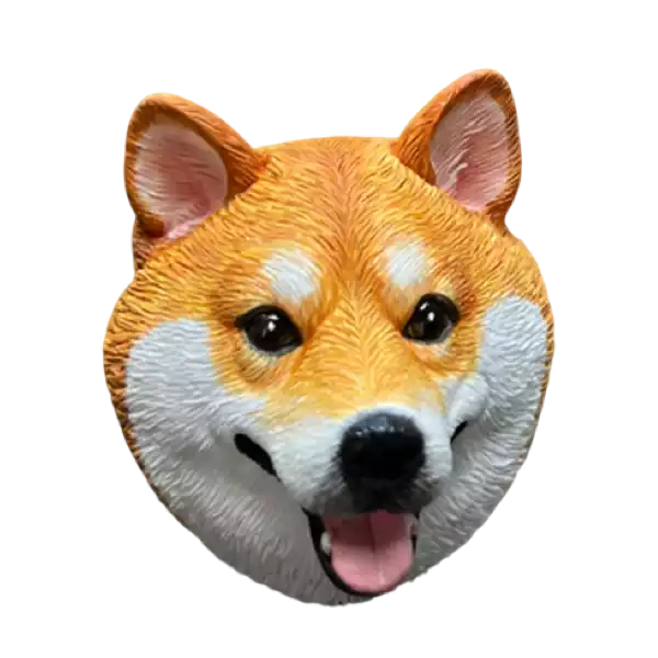 custom 3D pet refrigerator magnet close-up (dog face)
