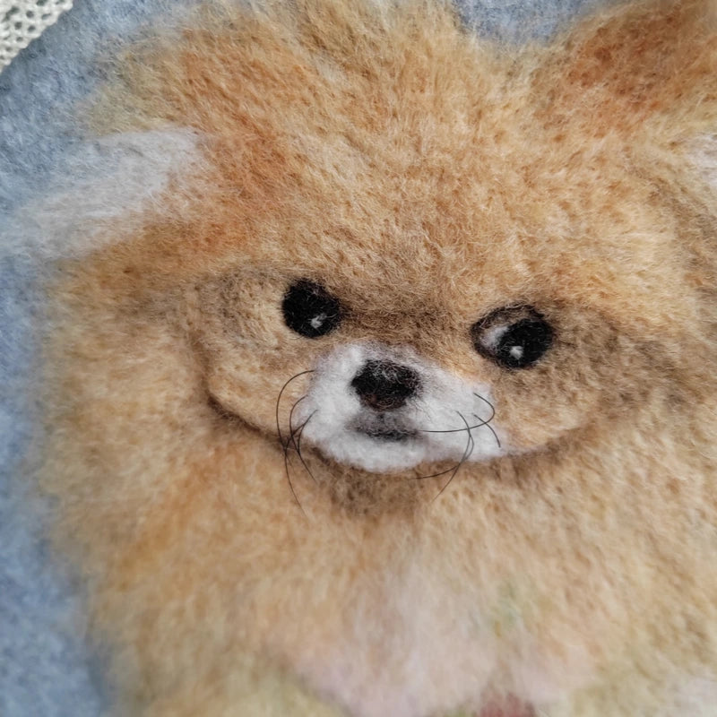 Custom Needle Felt Pet Portrait from Photo | Momofelt