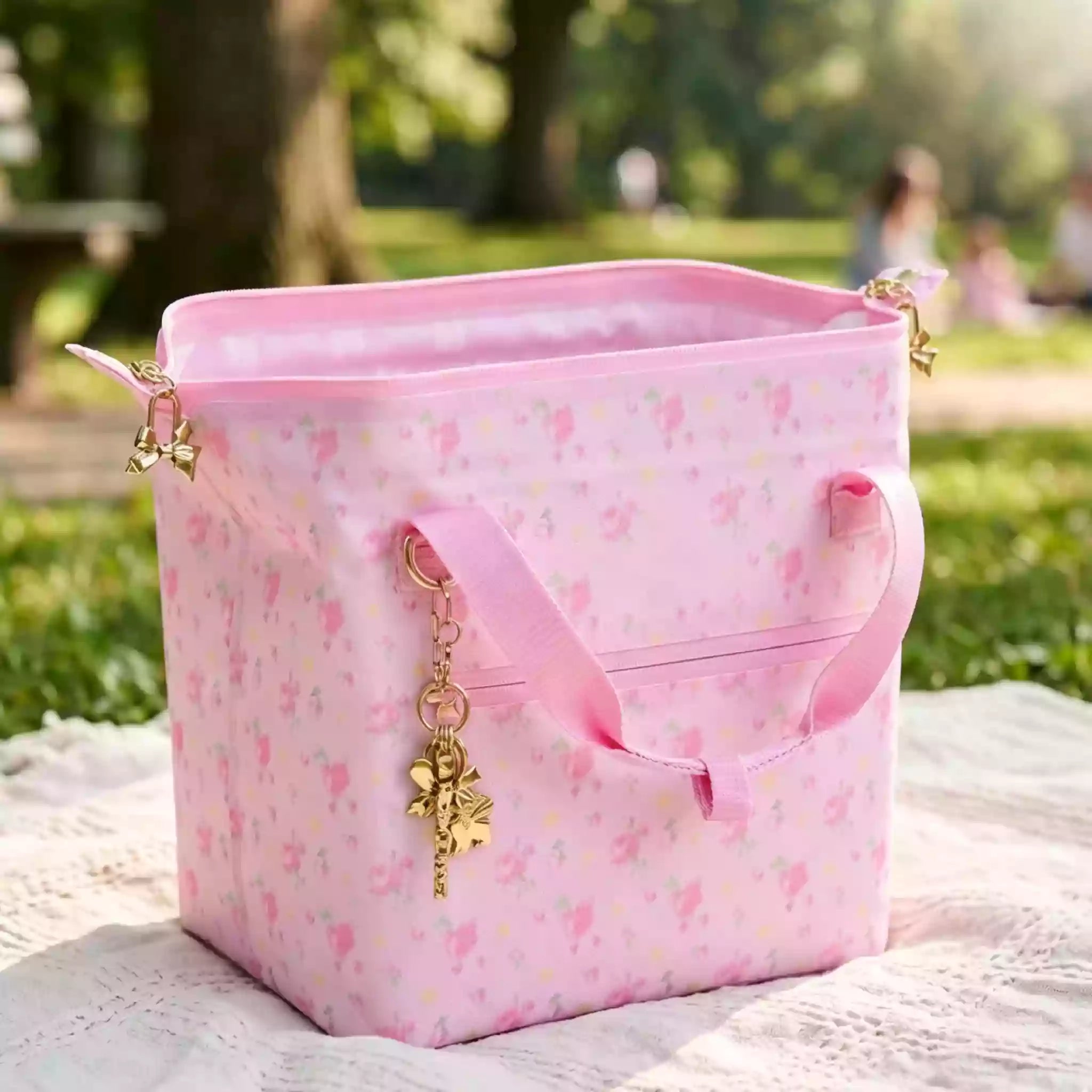 Kids Insulated Lunch Bag, Seersucker Lunch Tote, Back to School Gift