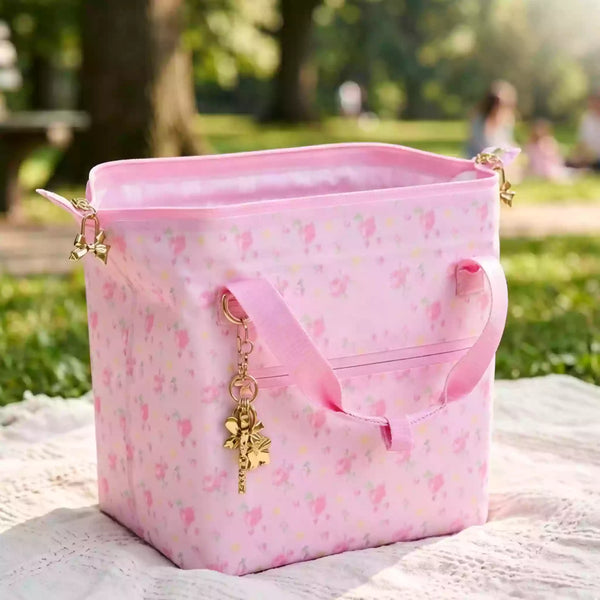 Kids Insulated Lunch Bag, Seersucker Lunch Tote, Back to School Gift