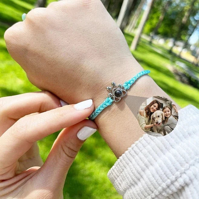 Custom Pet Photo Memory Bracelet – Adjustable Pet Memorial Bracelet