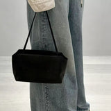 Minimalist Shoulder Bag for Women, Small Top Handle Tote Purse, Everyday Work Handbag